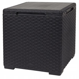 Stół Allibert tworzywo sztuczne kwadratowy 37 x 37 x 37 cm pufa taborecik