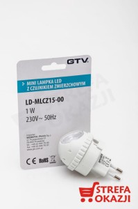 GTV LAMPKA NOCNA LED Z CZUJNIKIEM ZMIERZCHU