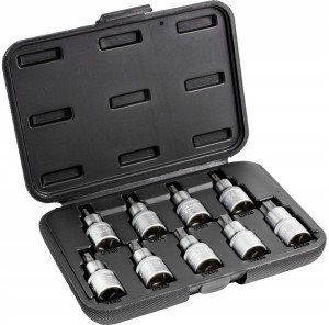 STALCO PERFECT ZESTAW NASADEK 1/2” 9 ELEMENTÓW TORX ZEWNĘTRZNEE