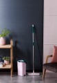 MOP PŁASKI OBROTOWY HANDY WIADRO DWUKOMOROWE Z WYCISKACZEM KIJ + ZAPAS