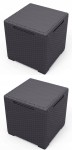 KETER STOLIK OGRODOWY VIGO STORAGE BOX 40 l GRAFIT ZESTAW 2