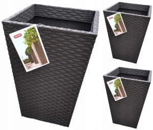 KETER DONICZKA RATTAN DONICA BRĄZ 3X M 55L RATAN