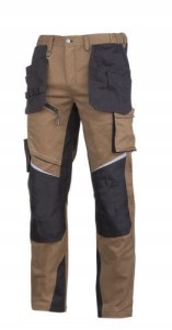 LAHTI PRO SPODNIE ROBOCZE BRĄZOWO-CZARNE SLIM XL