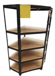 REGAŁ METALOWY MAGAZYNOWY NAROŻNY 180x90x90 175kg