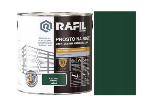 RAFIL GRUNTOEMALIA NA RDZĘ ZIELONY POŁYSK 0,65L