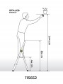 DRABINA DRABINKA DOMOWA SKŁADANA MINI SLIM 2 STOPNIE + UCHWYT 150 KG STALCO