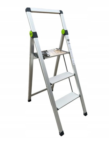 DRABINA DRABINKA DOMOWA SKŁADANA MINI SLIM 3 STOPNIE + UCHWYT 150 KG STALCO