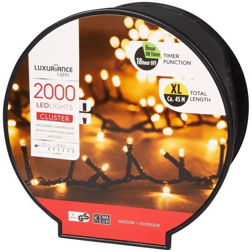 LAMPKI LED CHOINKOWE WEW/ZEW 200szt BIAŁE CIEPŁE 45MB