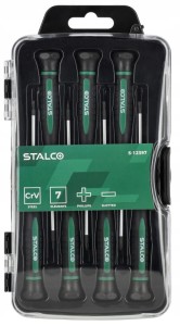 WKRĘTAKI PRECYZYJNE 7 EL CrV STALCO S-12397 zestaw wkrętaków