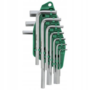 STALCO KLUCZE SZEŚCIOKĄTNE IMBUSOWE 10 ELEMENTÓW KRÓTKIE HEX KEY SET