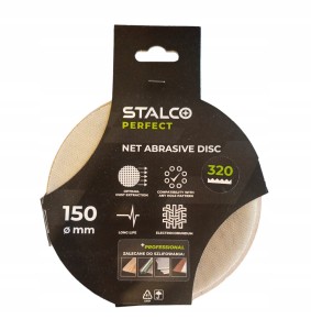 KRĄŻEK ŚCIERNY SIATKOWY 150MM GR. 320 STALCO DO SZLIFOWANIA RZEP - 5 SZTUK