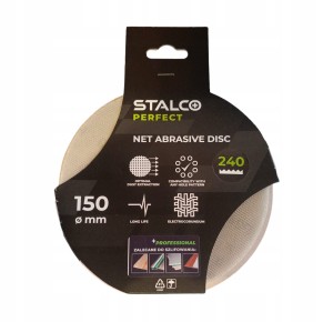 KRĄŻEK ŚCIERNY SIATKOWY 150MM GR. 240 STALCO DO SZLIFOWANIA RZEP - 5 SZTUK