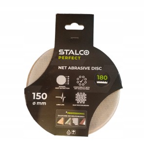 KRĄŻEK ŚCIERNY SIATKOWY 150MM GR. 180 STALCO DO SZLIFOWANIA RZEP - 5 SZTUK