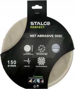 KRĄŻEK ŚCIERNY SIATKOWY 150MM GR. 120 STALCO DO SZLIFOWANIA RZEP - 5 SZTUK