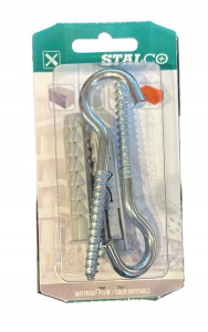 Stalco Kołek rozporowy hak sufitowy 12 blister