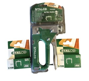 STALCO TACKER ZSZYWACZ TAPICERSKI 4-14MM + ZSZYWKI 6MM I 8MM 1000SZT