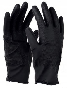 STALCO RĘKAWICE NITRAX GRIP BLACK 9 (L) 50 SZT