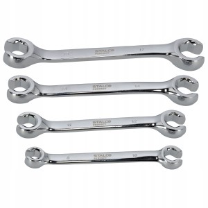 ZESTAW KLUCZY DO PRZEWODÓW HAMULCOWYCH OCZKOWYCH PÓŁOTWARTYCH 4 ELE STALCO