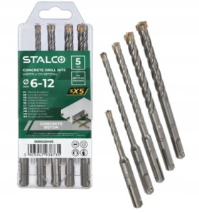 ZESTAW WIERTEŁ Wiertła do betonu zbrojonego 6,0-12,0 mm 5 el. STALCO
