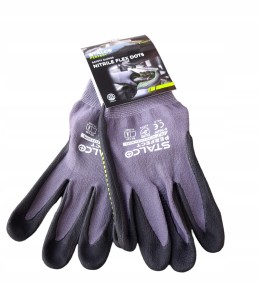 STALCO RĘKAWICE ROBOCZE 11 NITRILE FLEX DOTS CHWYT