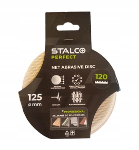 KRĄŻEK ŚCIERNY SIATKOWY 125MM GR. 120 STALCO DO SZLIFOWANIA RZEP - 5 SZTUK