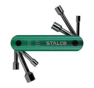 STALCO KLUCZE NASADOWE SZEŚCIOKĄTNE SKŁADANE S-54022 5-6-8-9-10-12MM