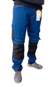 STALCO SPODNIE ROBOCZE DO PASA JEANS JEANSY CORDURA 3M ZAMEK YKK ROZ. M V2