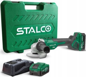 STALCO SZLIFIERKA KĄTOWA 125mm AKUMULATOROWA 2x4Ah