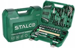 Zestaw Multinarzędziowy Stalco 1/2" 1/4" 55 Elementów S011100055