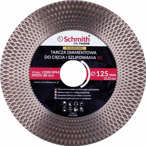 SCHMITH TARCZA DIAMENTOWA DO CIĘCIA SZLIFOWANIA GRESU PŁYTEK 125mm