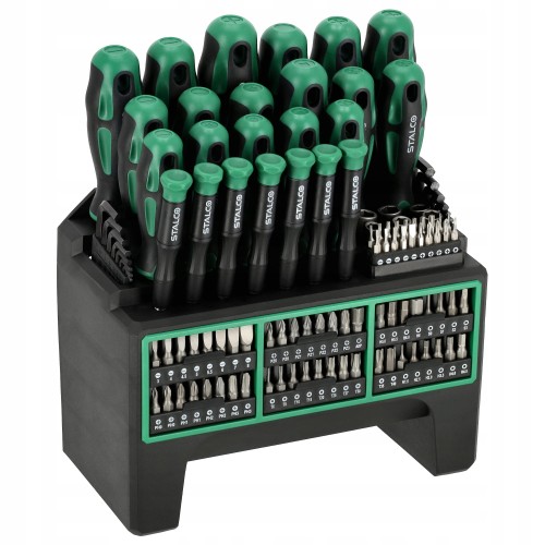 STALCO ZESTAW WKRĘTAKÓW I BITÓW 114 ELEMENTÓW