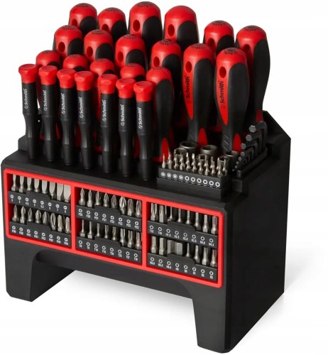 SCHMITH ZESTAW WKRĘTAKÓW I BITÓW 114 ELEMENTÓW ŚRUBOKRĘTY WKRĘTAKI