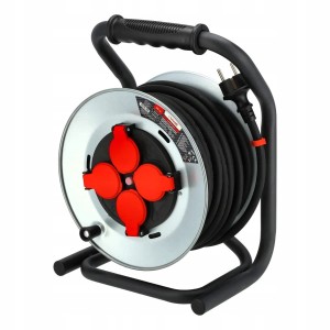 SCHMITH Przedłużacz bębnowy metalowy, gumowy 3x2,5mm 30m