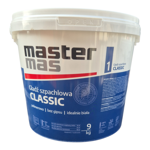 MASTER MAS GOTOWA GŁADŹ SZPACHLOWA BIAŁA 9 KG