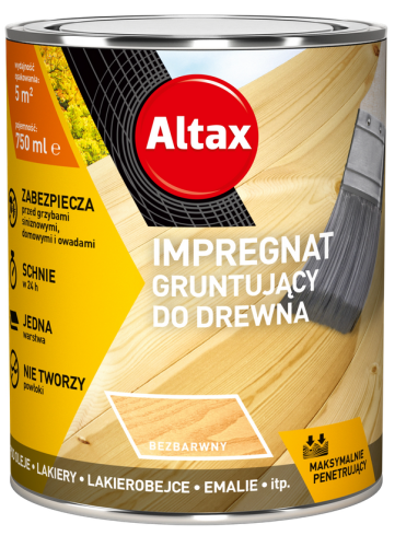 ALTAX ŚRODEK NA PLEŚŃ KORNIKA GRZYBA DREWNIE IMPREGNAT GRUNTUJĄCY PENETRIN 750m