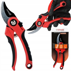 SEKATOR OGRODOWY NOŻYCOWY NASTAWNY RĘCZNY 205mm DO GAŁĘZI KRZEWÓW SCHMITH