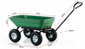 Wózek ogrodowy transportowy taczka przyczepka wywrotka 350kg 75L