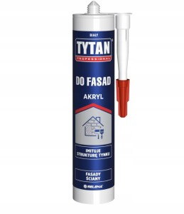 TYTAN AKRYL ZEWNĘTRZNY DO FASAD BIAŁY 310 ML