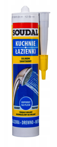 SOUDAL SILIKONA SANITARNY SZARY 280ML