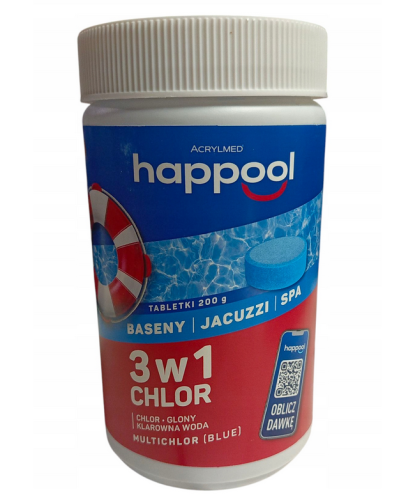 MULTI CHLOR 5X200G TABLETKI Z CHLOREM BASENU 1KG MULTICHLOR