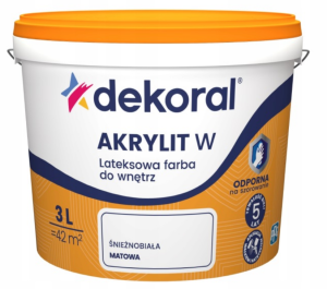 DEKORAL AKRYLIT W FARBA LATEKSOWA BIAŁA 3L 