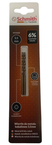 SCHMIT WIERTŁO DO METALU 3,5MM KOBALTOWE 2 SZT