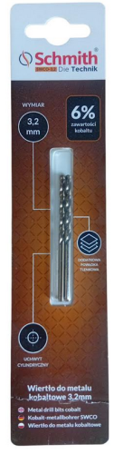 SCHMIT WIERTŁO DO METALU 3,2MM KOBALTOWE 2