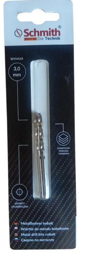 SCHMIT WIERTŁO DO METALU 3,0MM KOBALTOWE 2