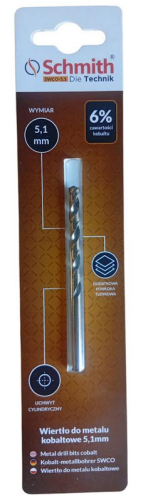 SCHMIT WIERTŁO DO METALU 5,1MM KOBALTOWE