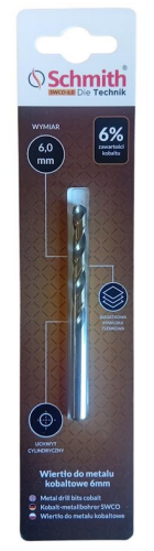 SCHMIT WIERTŁO DO METALU 6,0MM KOBALTOWE