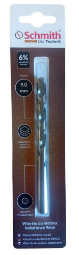 SCHMIT WIERTŁO DO METALU 9,0MM KOBALTOWE