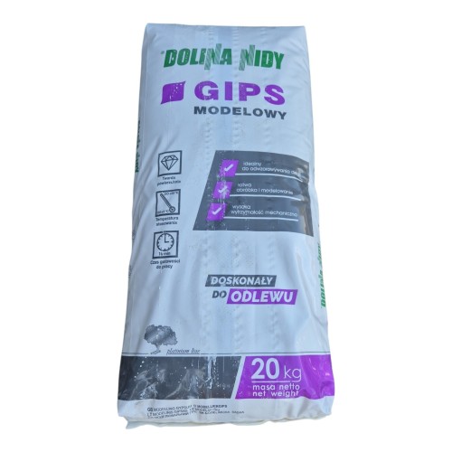 DOLINA NIDY GIPS FORMIERSKI MODELOWY 20KG NOWY LĄD