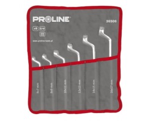 PROLINE ZESTAW KLUCZE OCZKOWE ODGIĘTE 6 EL. 6-17MM