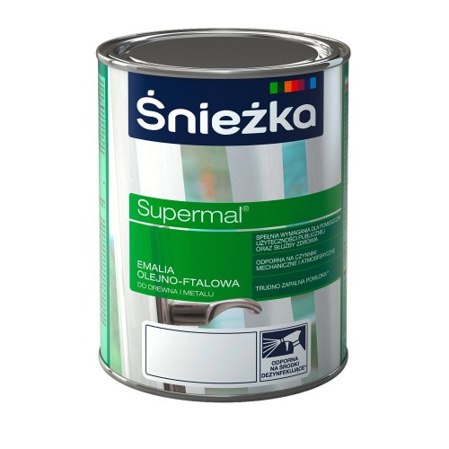 ŚNIEŻKA EMALIA OLEJNO-FTALOWA BIAŁA MAT 0,8 L